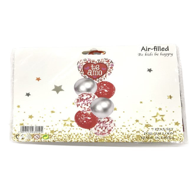 FOIL BOUQUET 7 TE AMO ROJO