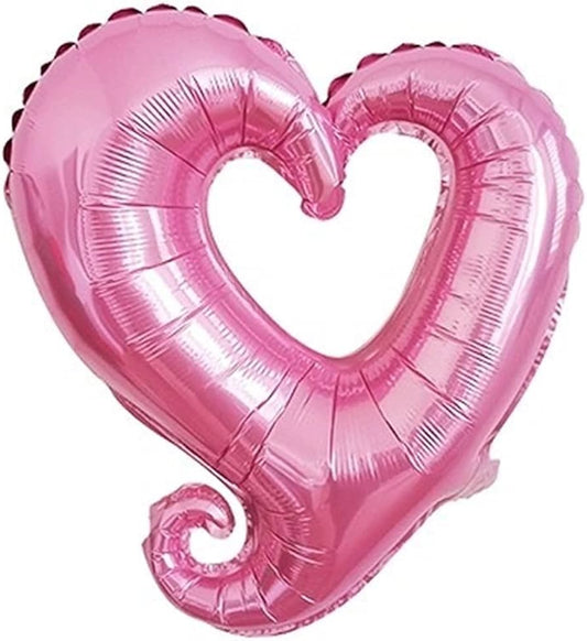 FOIL FIGURA CORAZON HUECO ROSADO ROSA