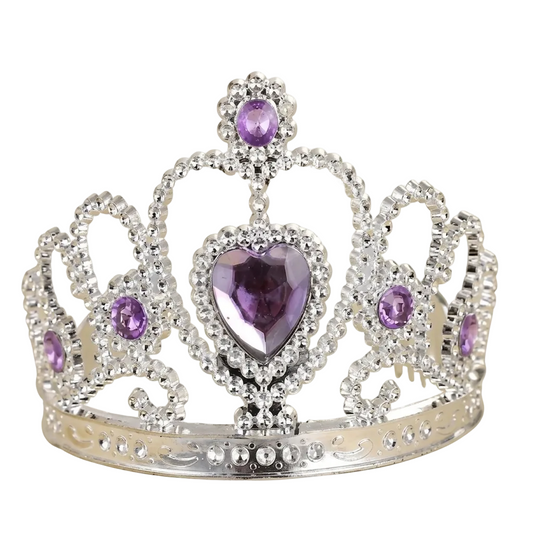 TIARA CORONA PIEDRAS GRANDES LILA