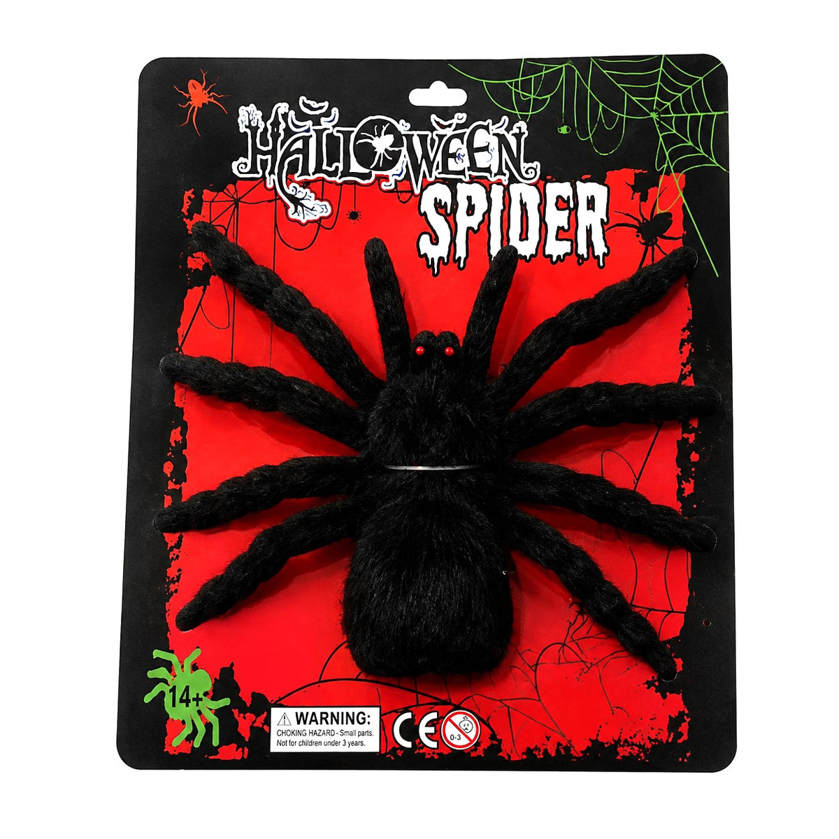 HALLOWEEN ARAÑA NEGRA GRANDE (20 x 15 cm)