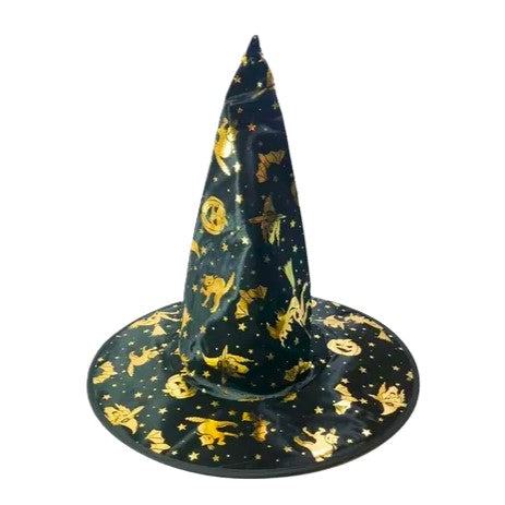 SOMBRERO BRUJA DORADO