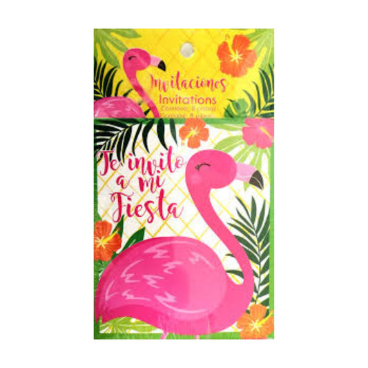 INVITACION FLAMINGO 8 UNID (MOD.750)