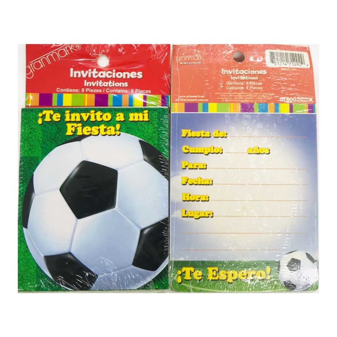 INVITACION FUTBOL 8 UNID (MOD.554)