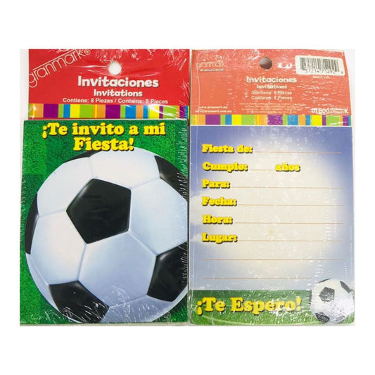 INVITACION FUTBOL 8 UNID (MOD.554)