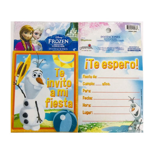 INVITACION OLAF (6 Unid)