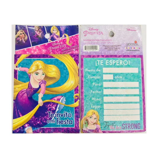 INVITACION RAPUNCEL (6 Unid)