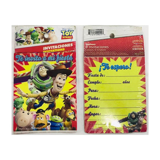 INVITACION TOY STORY (6 Unid)