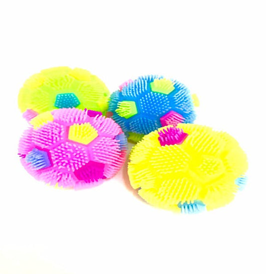 PELOTA SENSORIAL FUTBOL CON LUZ (8 cm)