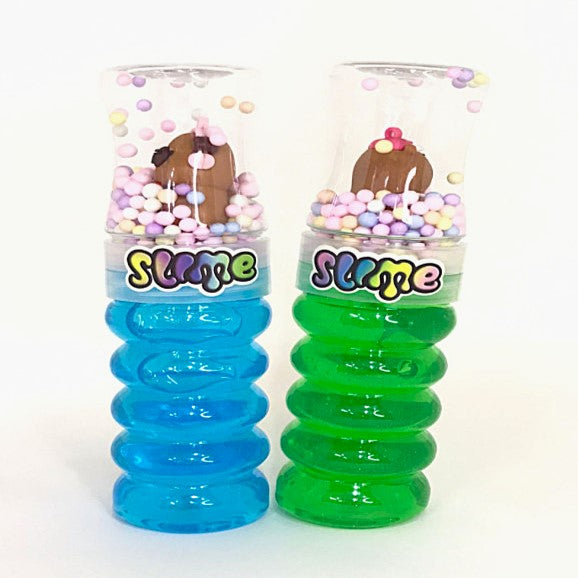 SLIME CAPIBARA BOTELLA ESPIRAL (19 x 6 cm)