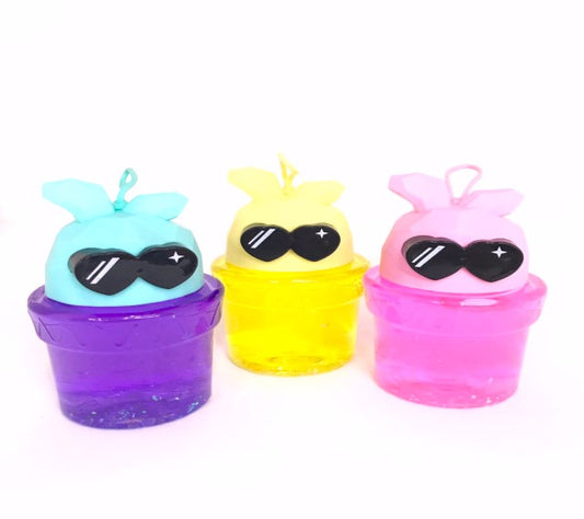 SLIME CONEJO CON LENTE (12 x 7 cm)