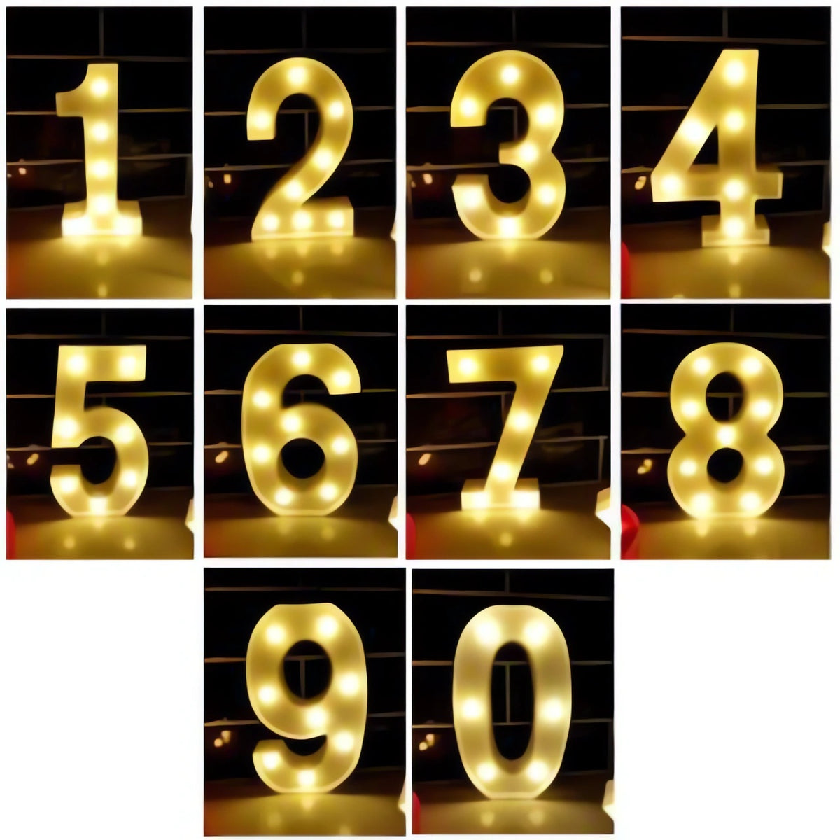 LED NUMEROS CON LUCES (21 x 15 cm)