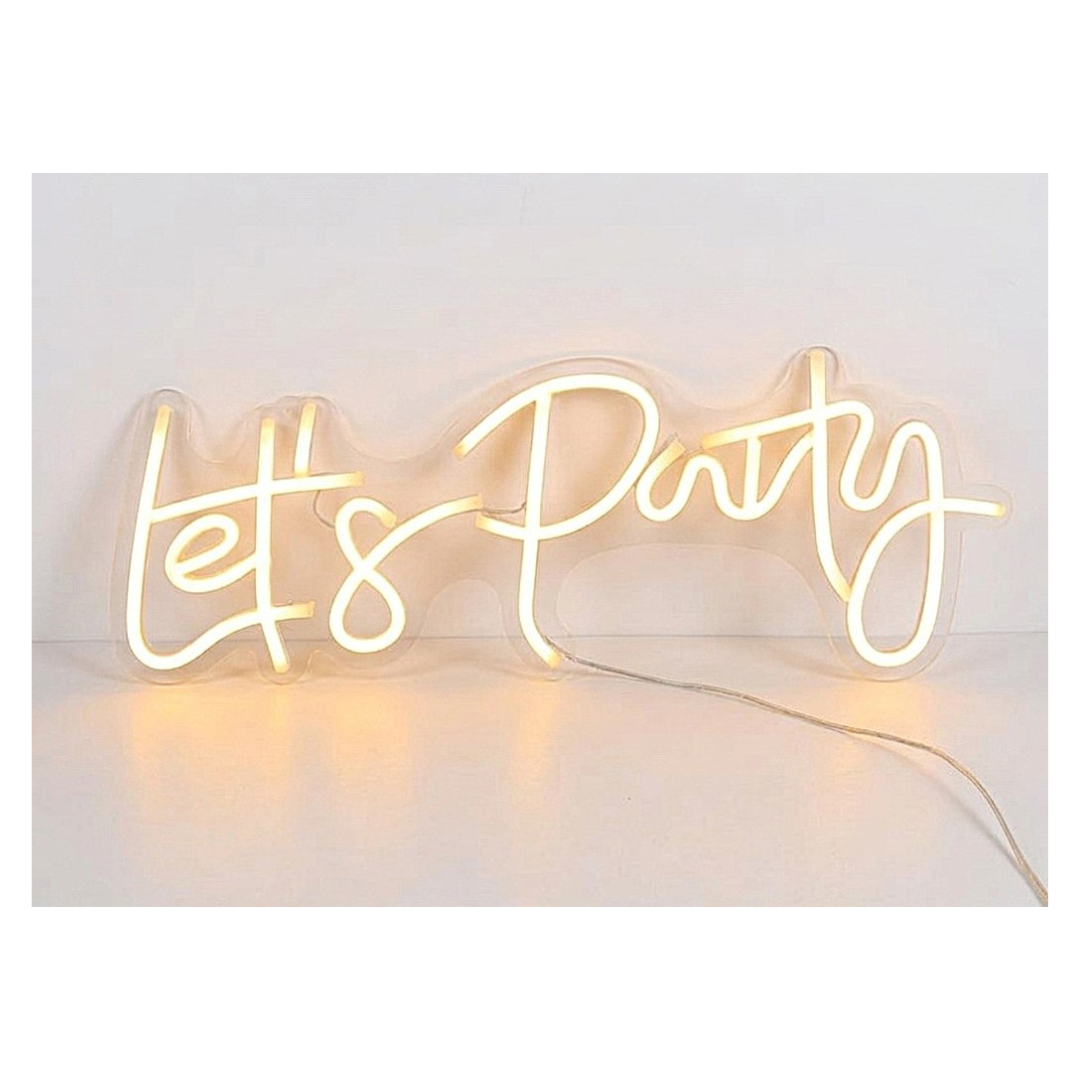 LETRERO LED LETS PARTY AFICHE (60 x 30 cm) Calida