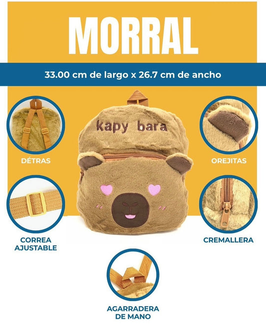 MORRAL CAPIBARA KAPYBARA  (25 x 30 x 15 cm)