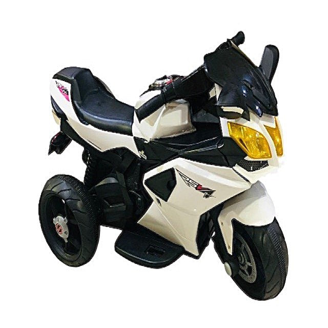 MOTO ELECTRICA 1200 (2-5AÑOS) Bluetooth Led USB Gel Recargable Blanco