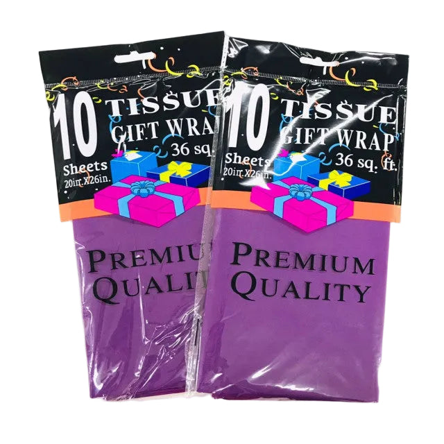 PAPEL TISSUE MORADO (10 Unid) (50 x 66 cm)