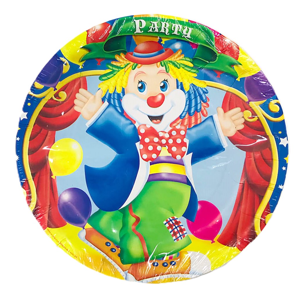 PLATOS REDONDO PAYASO (8 Unid)