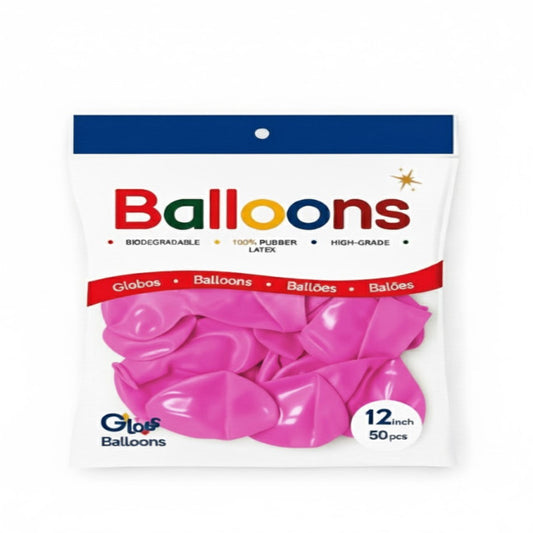 GLOBOS LATEX 12 Inch PERLADO ROSADO (50 Unid)