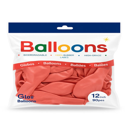 GLOBOS LATEX 12 Inch PASTEL ROJO (50 Unid)