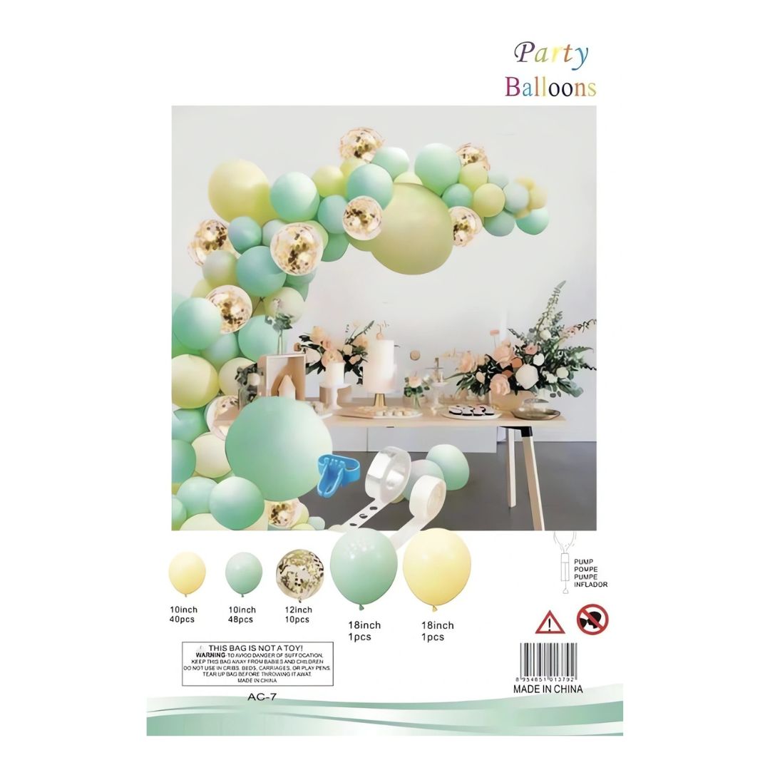 GLOBOS ARCO VERDE AMARILLO