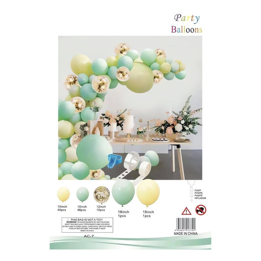 GLOBOS ARCO VERDE AMARILLO