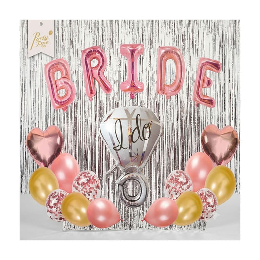 GLOBOS SET BRIDE CORTINA Y GLOBOS