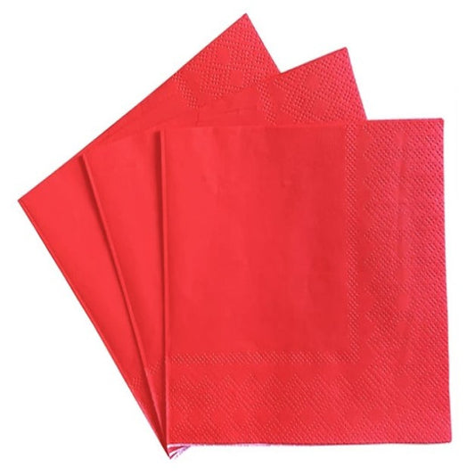 SERVILLETAS OCASION ROJA (10 Unid) (33x33 cm)