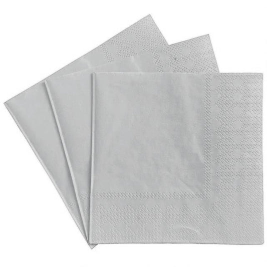 SERVILLETAS OCASION GRIS (10 Unid) (33x33 cm)