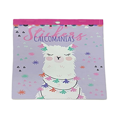 STICKER CALCOMANIA LLAMA FUN