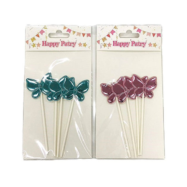 TOPPER CAKE SET MARIPOSAS PEQUEÑAS (4 Unid)