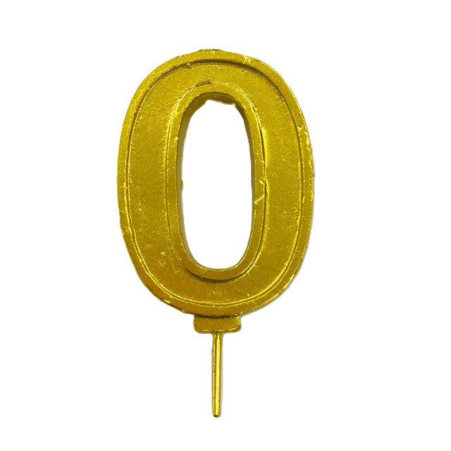 VELA NUMERO 0 DORADO