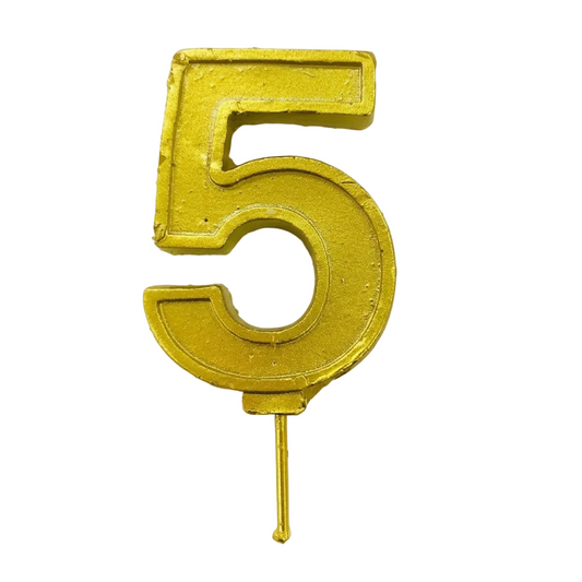 VELA NUMERO 5 DORADO