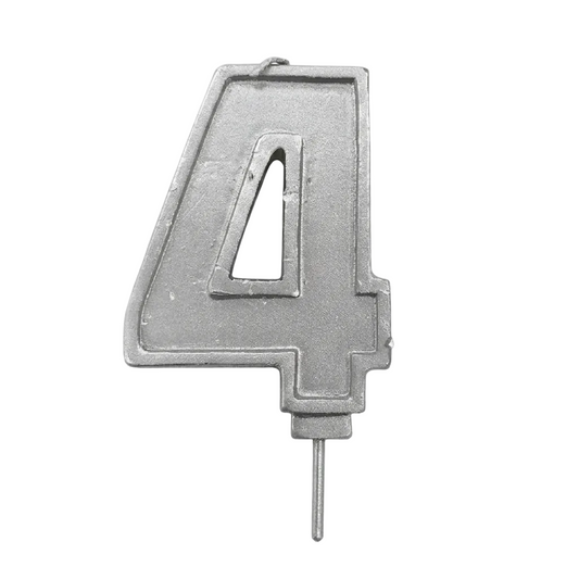 VELA NUMERO 4 PLATA