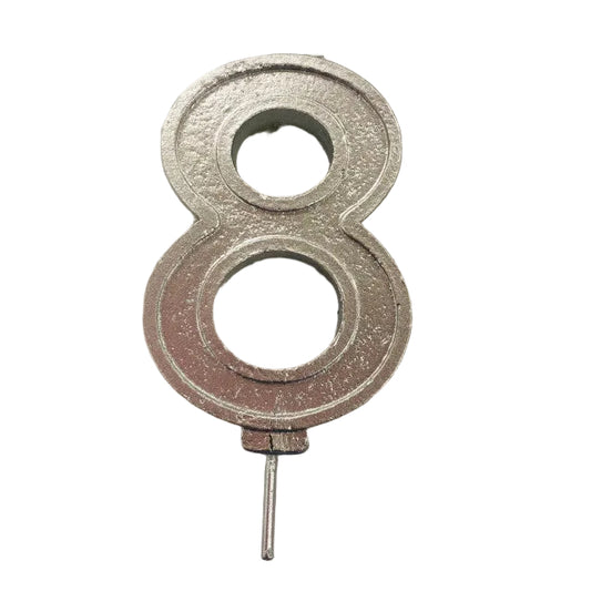 VELA NUMERO 8 PLATA